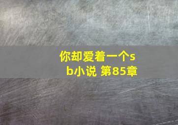 你却爱着一个sb小说 第85章